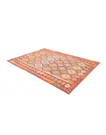Tappeto Kilim Afghanistan marrone rosso 173x244