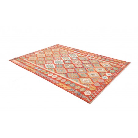 Tappeto Kilim Afghanistan marrone rosso 173x244