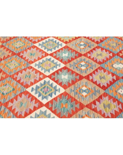 Tappeto Kilim Afghanistan marrone rosso 173x244