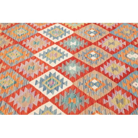 Tappeto Kilim Afghanistan marrone rosso 173x244