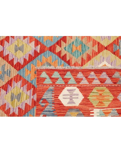 Tappeto Kilim Afghanistan marrone rosso 173x244