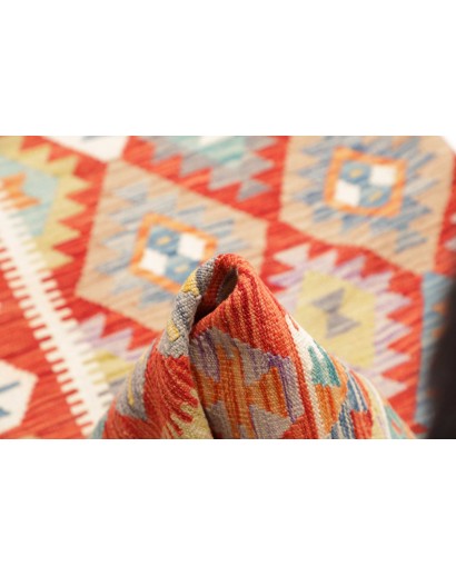 Tappeto Kilim Afghanistan marrone rosso 173x244