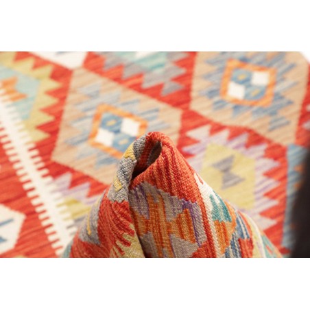 Tappeto Kilim Afghanistan marrone rosso 173x244