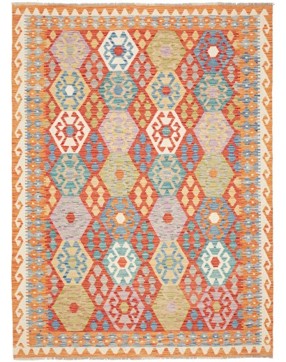 Tappeto Kilim Afghanistan marrone grigio 174x234