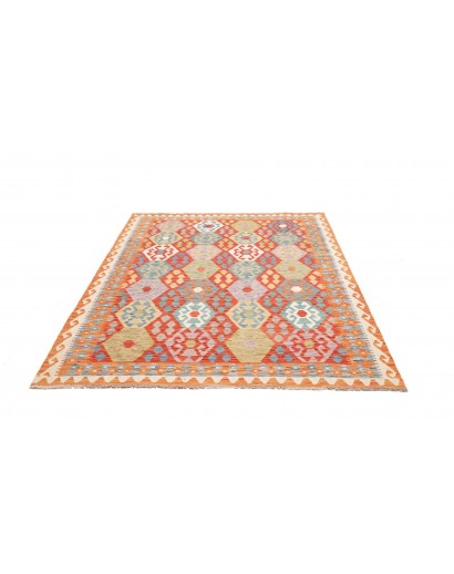 Tappeto Kilim Afghanistan marrone grigio 174x234