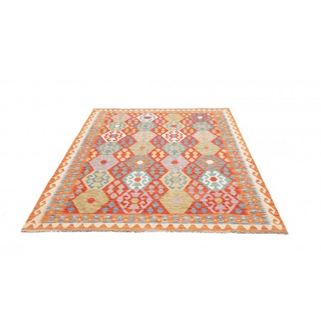 Tappeto Kilim Afghanistan marrone grigio 174x234