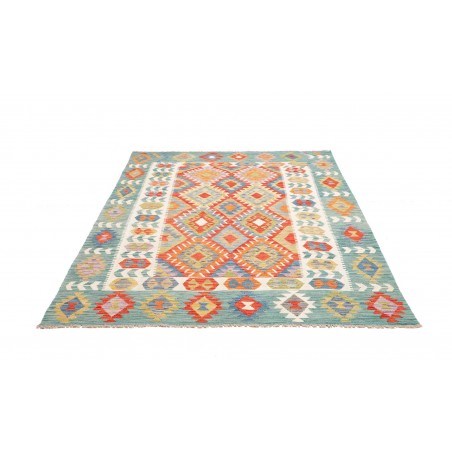 Tappeto Kilim Afghanistan beige verde 173x235