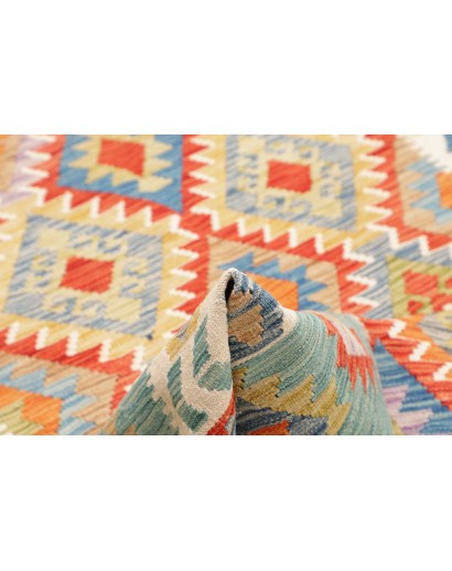 Tappeto Kilim Afghanistan beige verde 173x235