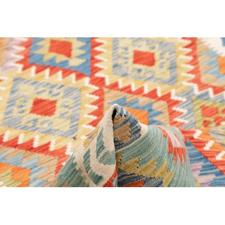 Tappeto Kilim Afghanistan beige verde 173x235