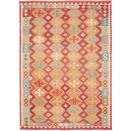 Tappeto Kilim Afghanistan arancione marrone 174x242
