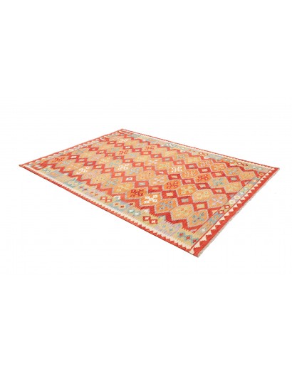 Tappeto Kilim Afghanistan arancione marrone 174x242