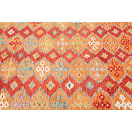 Tappeto Kilim Afghanistan arancione marrone 174x242