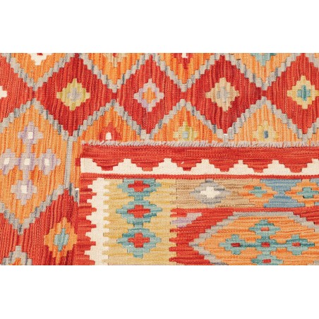Tappeto Kilim Afghanistan arancione marrone 174x242