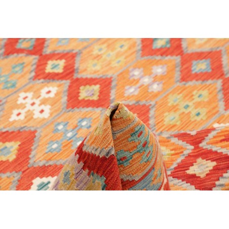 Tappeto Kilim Afghanistan arancione marrone 174x242