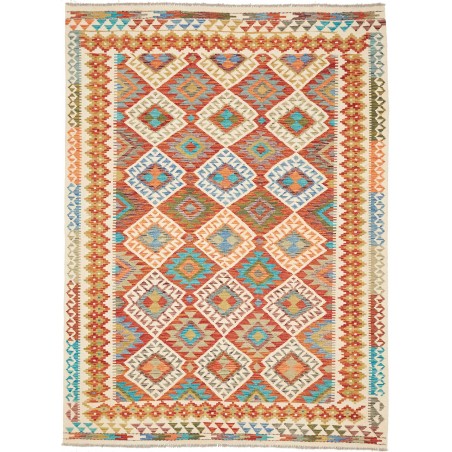 Tappeto Kilim Afghanistan marrone blu 176x242