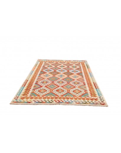 Tappeto Kilim Afghanistan marrone blu 176x242