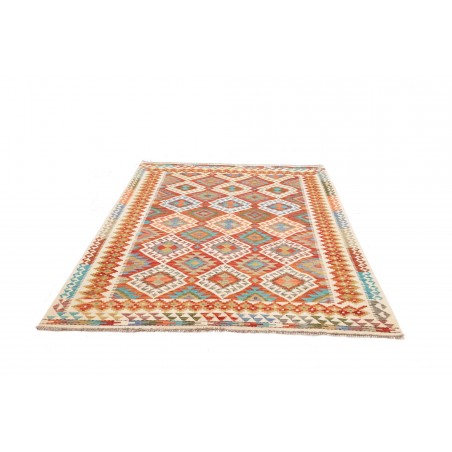 Tappeto Kilim Afghanistan marrone blu 176x242