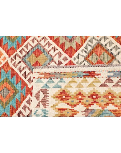 Tappeto Kilim Afghanistan marrone blu 176x242