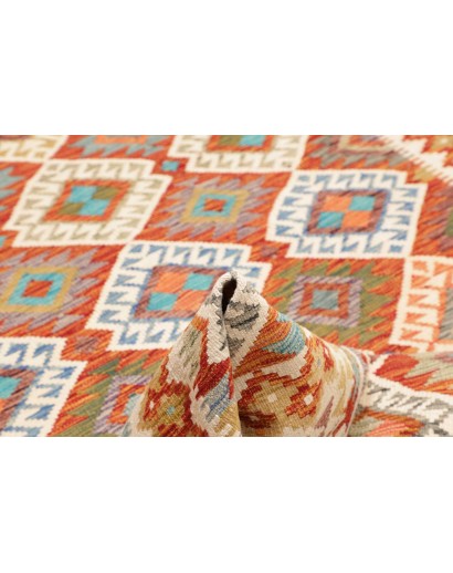 Tappeto Kilim Afghanistan marrone blu 176x242