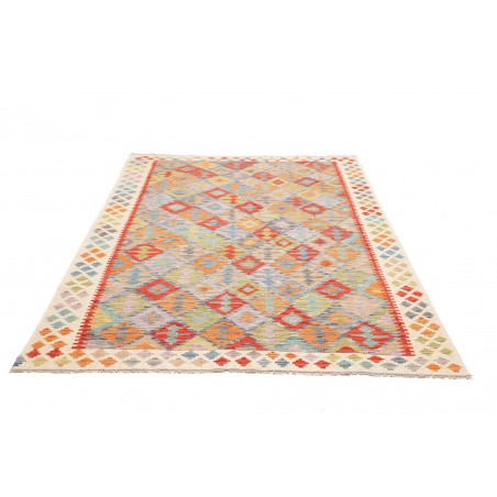 Tappeto Kilim Afghanistan marrone azzurro 172x238