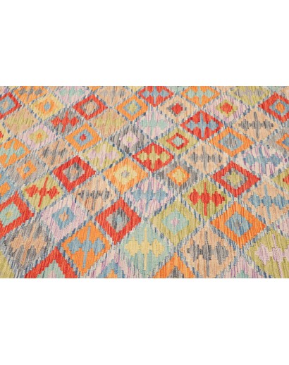 Tappeto Kilim Afghanistan marrone azzurro 172x238