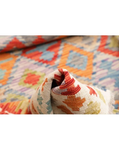 Tappeto Kilim Afghanistan marrone azzurro 172x238