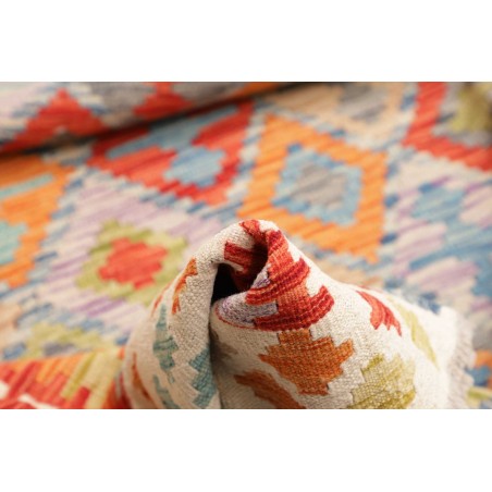 Tappeto Kilim Afghanistan marrone azzurro 172x238