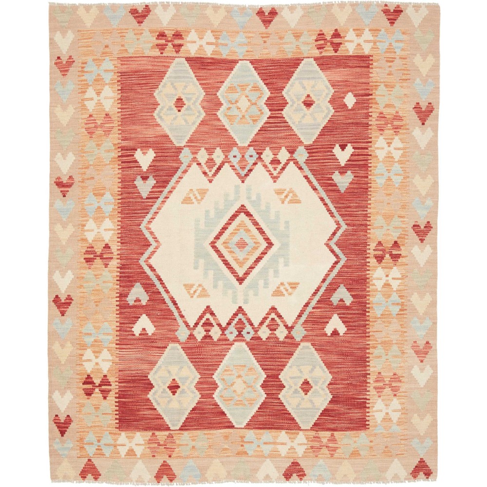 Tappeto Kilim Afghanistan marrone giallo 153x187