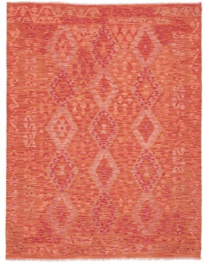 Tappeto Kilim Afghanistan rosso arancione 152x196