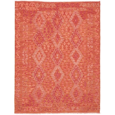Tappeto Kilim Afghanistan rosso arancione 152x196