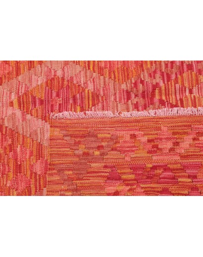 Tappeto Kilim Afghanistan rosso arancione 152x196