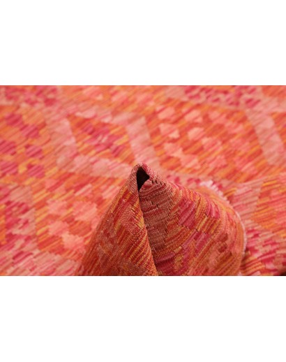 Tappeto Kilim Afghanistan rosso arancione 152x196