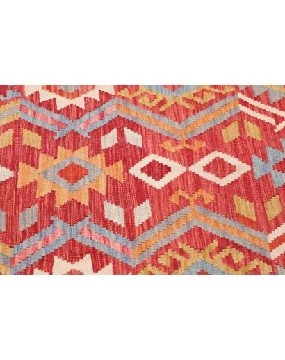 Tappeto Kilim Afghanistan rosso beige 149x205