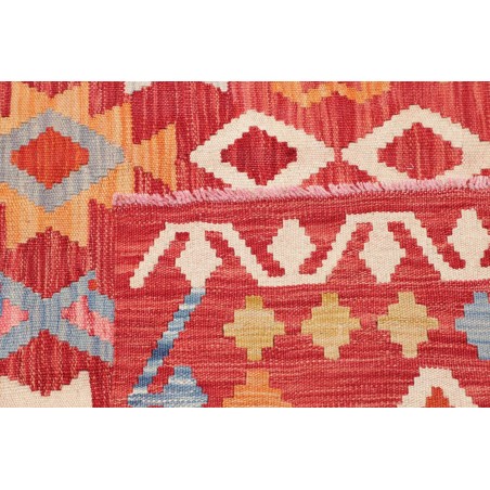 Tappeto Kilim Afghanistan rosso beige 149x205
