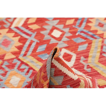 Tappeto Kilim Afghanistan rosso beige 149x205