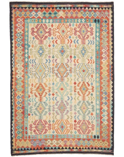 Tappeto Kilim Afghanistan marrone 203x294