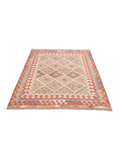 Tappeto Kilim Afghanistan marrone rosso 123x173
