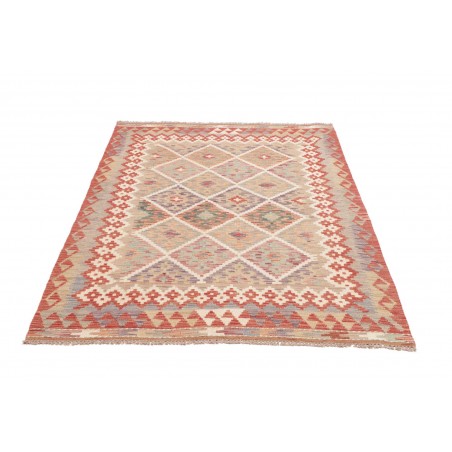 Tappeto Kilim Afghanistan marrone rosso 123x173