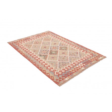 Tappeto Kilim Afghanistan marrone rosso 123x173