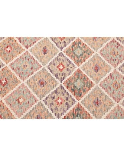 Tappeto Kilim Afghanistan marrone rosso 123x173