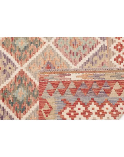 Tappeto Kilim Afghanistan marrone rosso 123x173