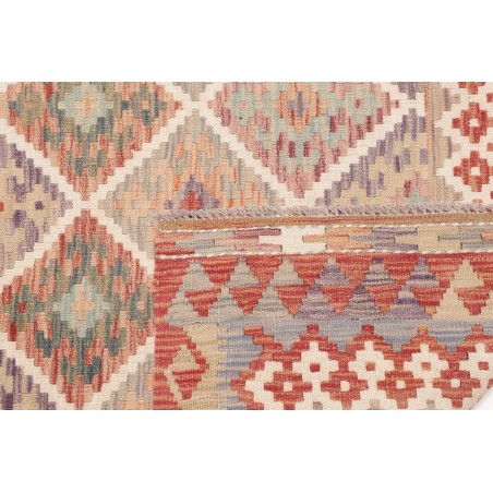Tappeto Kilim Afghanistan marrone rosso 123x173