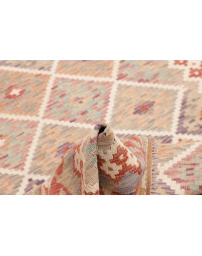 Tappeto Kilim Afghanistan marrone rosso 123x173