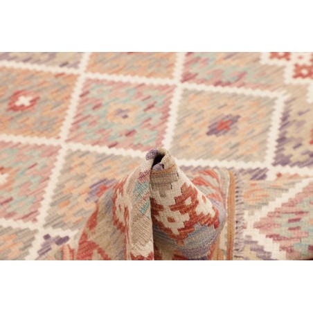 Tappeto Kilim Afghanistan marrone rosso 123x173