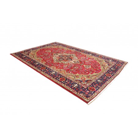 Tappeto Tabriz Persia marrone giallo 202x302