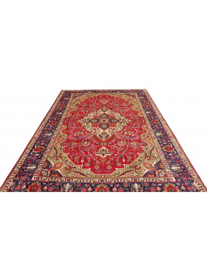 Tappeto Tabriz Persia marrone giallo 202x302