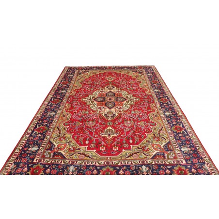 Tappeto Tabriz Persia marrone giallo 202x302