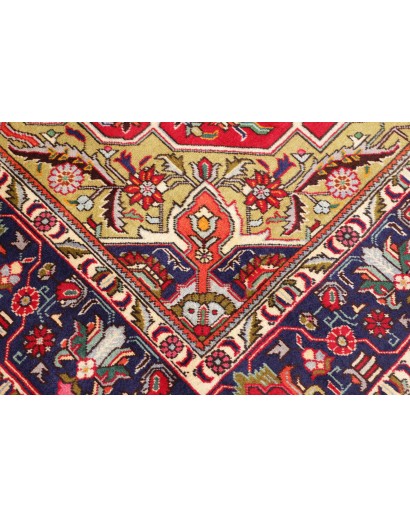 Tappeto Tabriz Persia marrone giallo 202x302