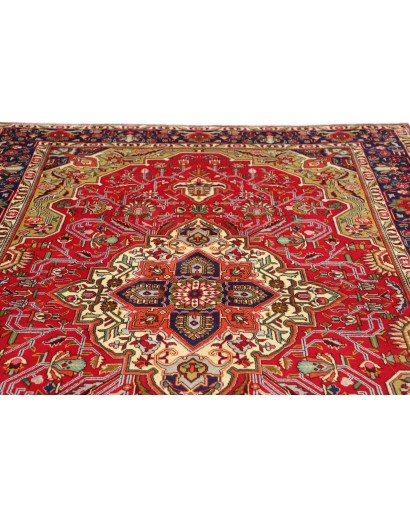 Tappeto Tabriz Persia marrone giallo 202x302