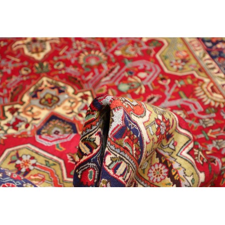 Tappeto Tabriz Persia marrone giallo 202x302